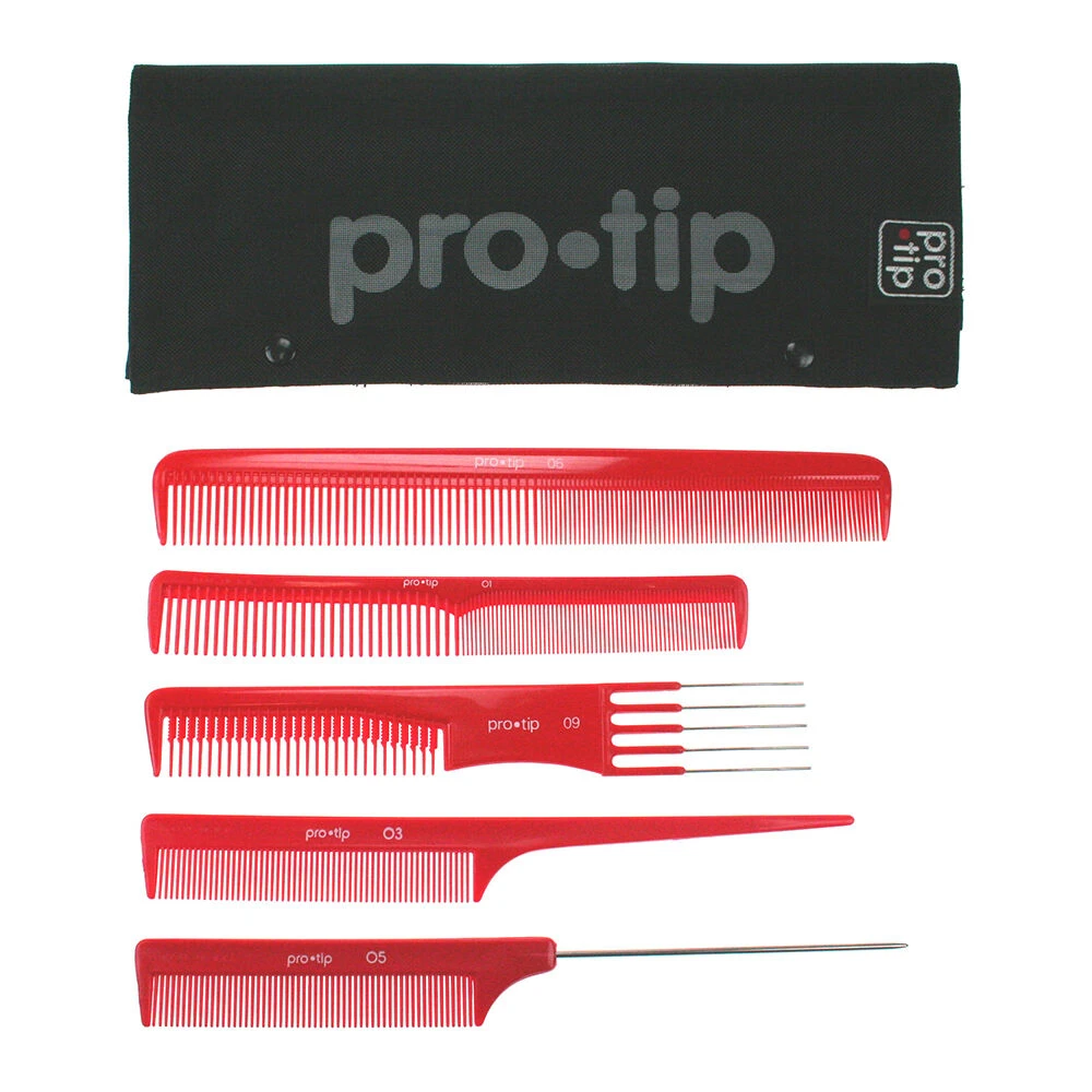 Denman Pro Tip 5 Piece Comb Set In Mesh Wallet 4 Denman Pro Tip 5 Piece Comb Set In Mesh Wallet - Image 2
