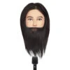S-PRO Manikin Training Head Brad With Beard 30cm Dark Brown 3