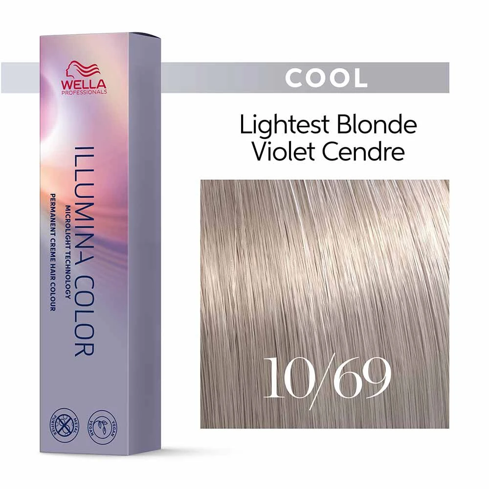 Wella Professionals Illumina Colour Tube Permanent Hair Colour - 10/69 Lightest Violet Cendre Blonde 60ml 5 Wella Professionals Illumina Colour Tube Permanent Hair Colour - 10/69 Lightest Violet Cendre Blonde 60ml - Image 3