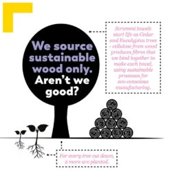 Scrummi Biodegradable Waffle Black Disposable Towels, Pack Of 500 -Care Products Shop 723669 6