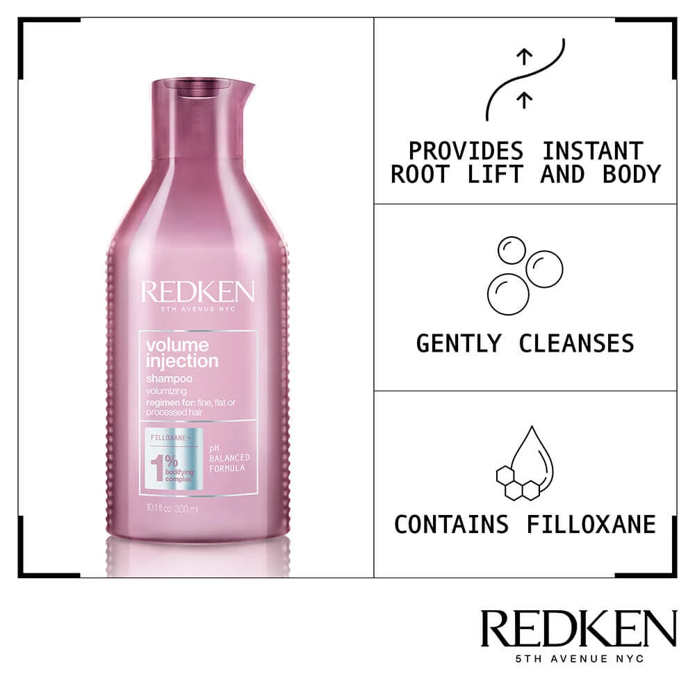Redken Volume Injection Shampoo 300ml 4 Redken Volume Injection Shampoo 300ml - Image 2