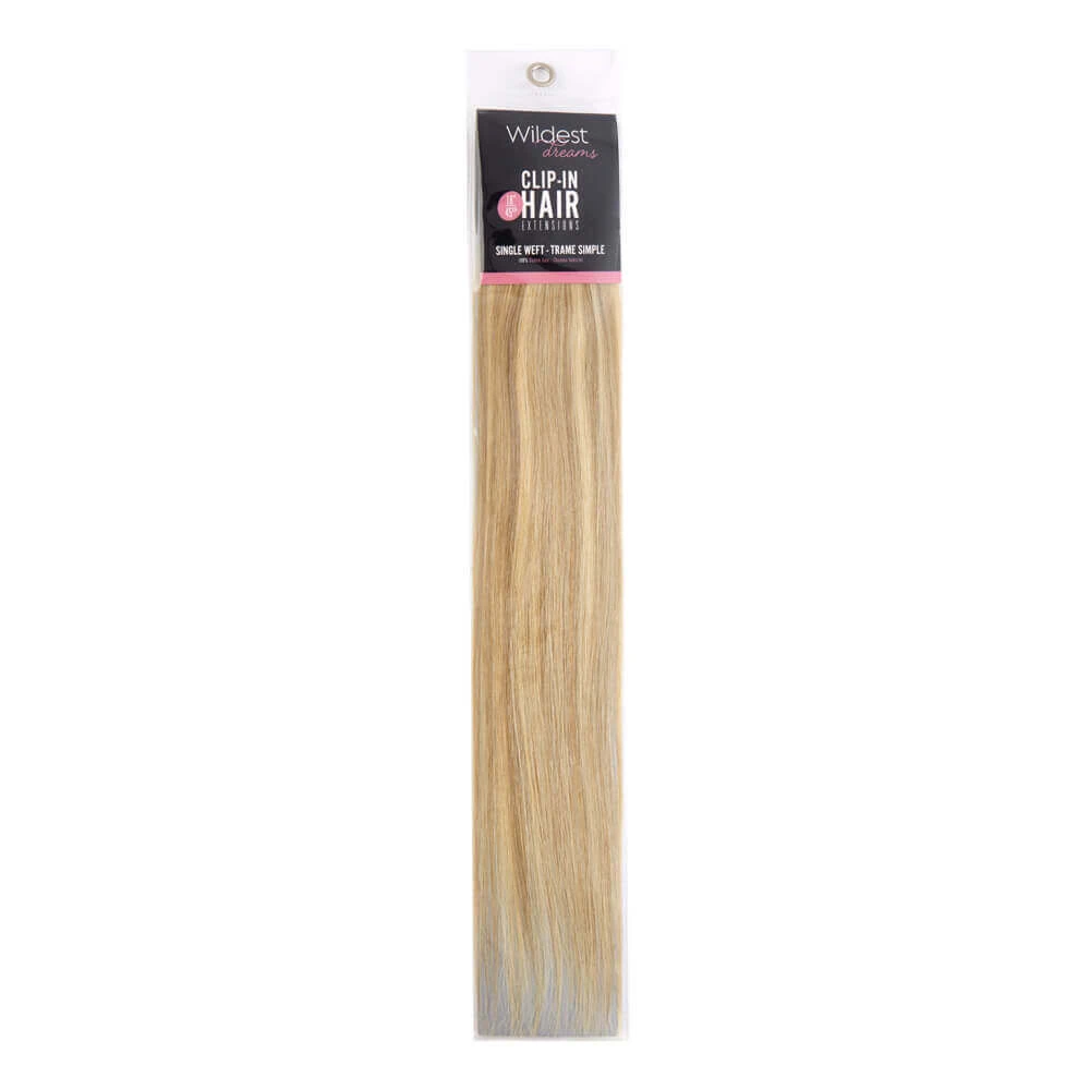 Wildest Dreams 100% Human Hair Clip-In Extensions, Single Weft, 18 Inch/21g - 18/22 Medium Blonde 4 Wildest Dreams 100% Human Hair Clip-In Extensions, Single Weft, 18 Inch/21g - 18/22 Medium Blonde - Image 2