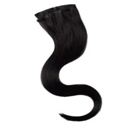 Wildest Dreams 100% Human Hair Clip-In Extensions, Single Weft, 24 Inch/32g - 1 Blackest Black