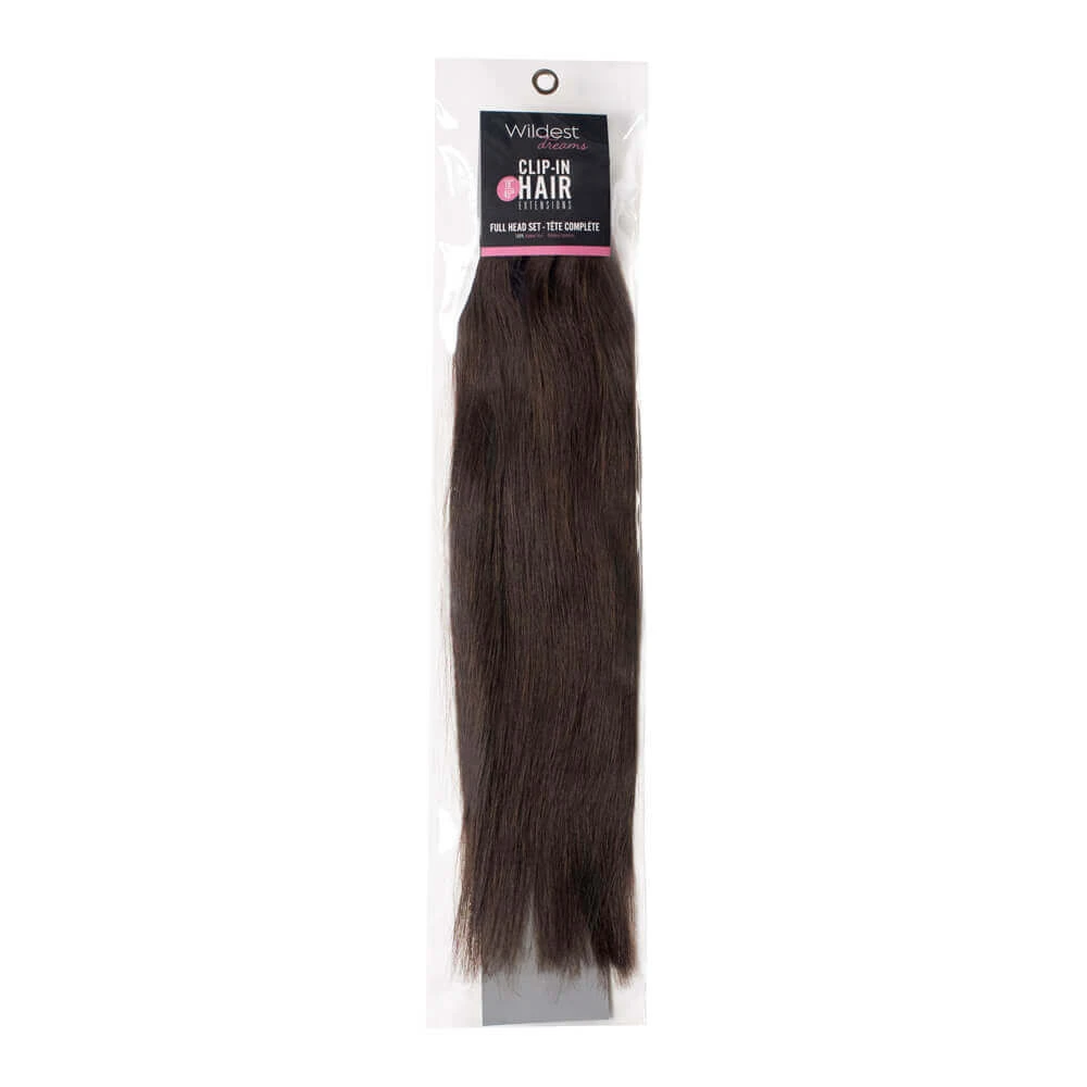 Wildest Dreams 100% Human Hair Clip-In Extensions, Full Head, 18 Inch/88g -1B Barely Black 5 Wildest Dreams 100% Human Hair Clip-In Extensions, Full Head, 18 Inch/88g -1B Barely Black - Image 3