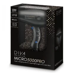 Diva Pro Styling Micro 5000 Pro Mini Hair Dryer, Black -Care Products Shop 817355 5