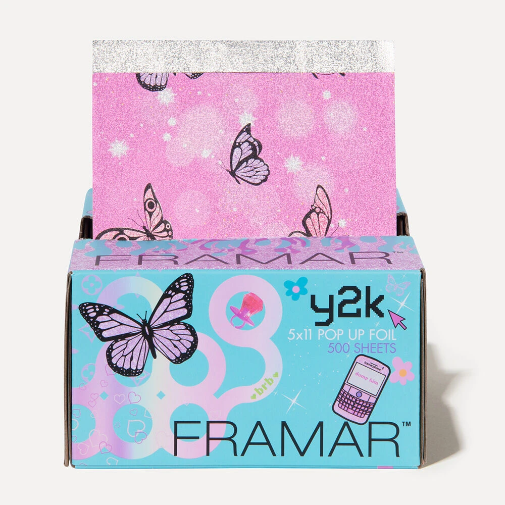 Framar Y2K Pop-Up Hair Foil Sheets, 5x11'' 3 Framar Y2K Pop-Up Hair Foil Sheets, 5x11''